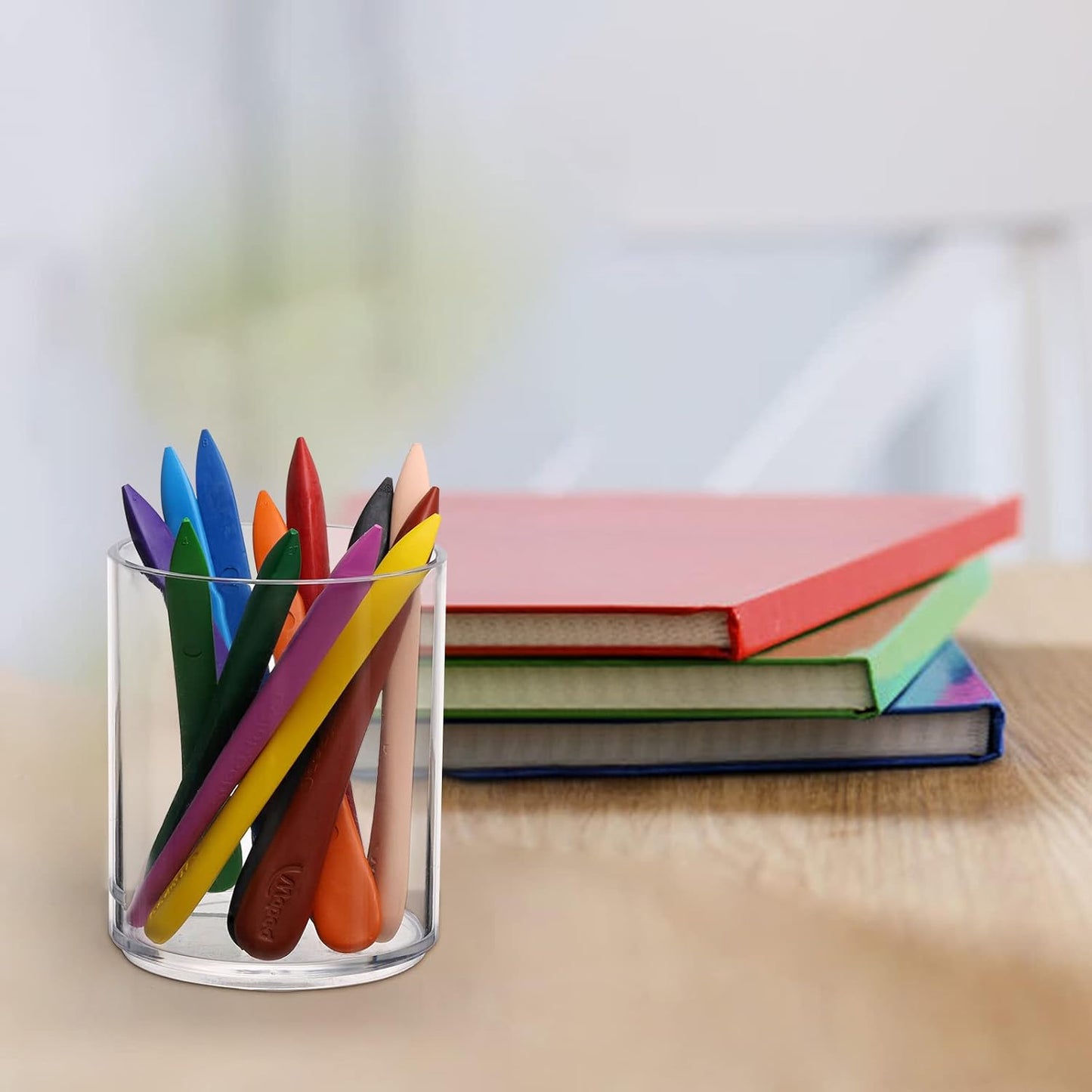 Tbestmax Qtips Holder Bathroom Container, 10/7 OZ Cotton Ball/Swabs Dispenser, Apothecary Jar Organizer for Storage Wood Lids