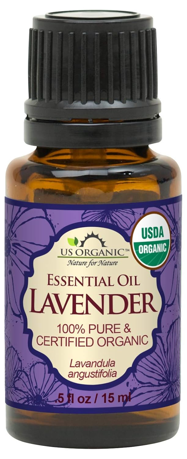 US Organic 100% Pure Lavender Essential Oil, Directly sourced from Bulgaria, USDA Certified Organic, Undiluted, for Diffuser, Humidifier, Massage, Skin, Hair Care, Non GMO, 15 ml