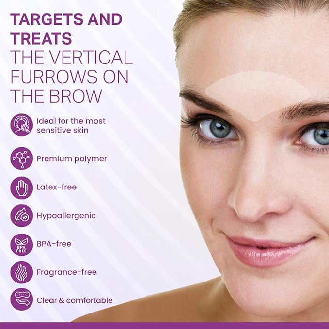 Furlesse Elevens Wrinkle Patches, Overnight Wrinkle Patches for Frown Lines, Non-Invasive Anti-Wrinkle Patches, Anti-Aging Skincare, 30 Patches, 30-Day Use