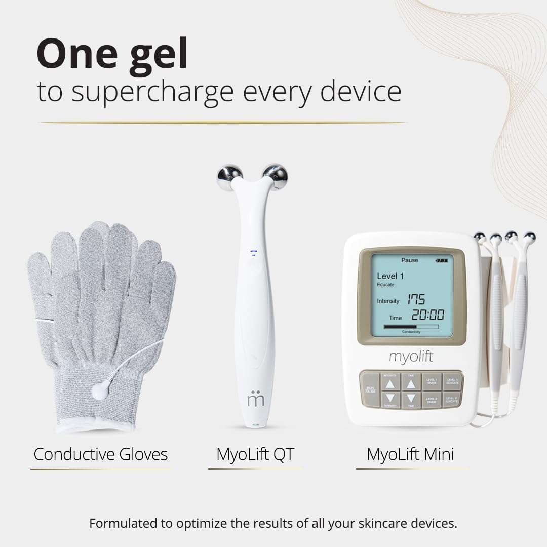 7eWellness Myolift ReNu Conductive Gel for Microcurrent, Renu Microcurrent Conductive Gel for Face Dry Skin (16oz / 473 ml)