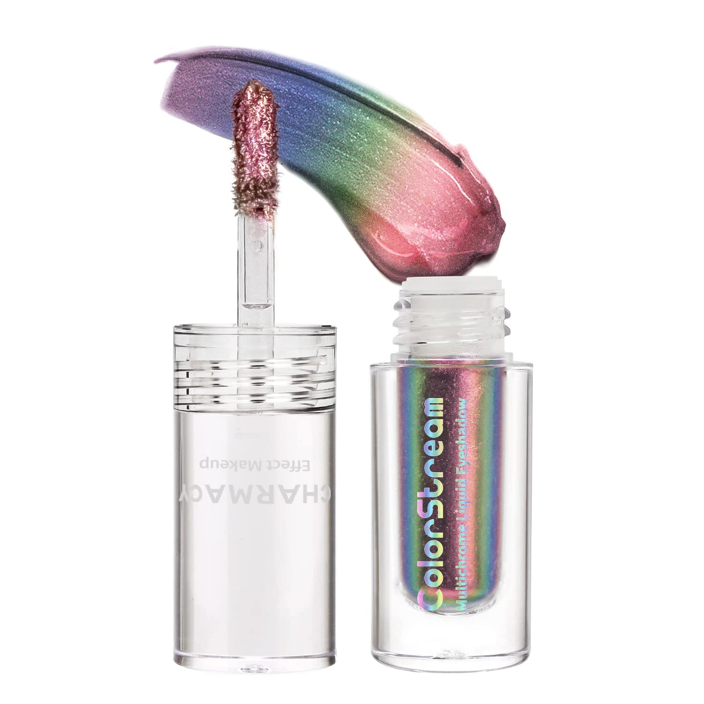 CHARMACY Chameleon Glitter Eyeshadow, Liquid Shimmer Sparkle High Pigment Duochrome Eye Shadow, Longer-Lasting With No Creasing Eye Cosmetics, 1.6g (#09