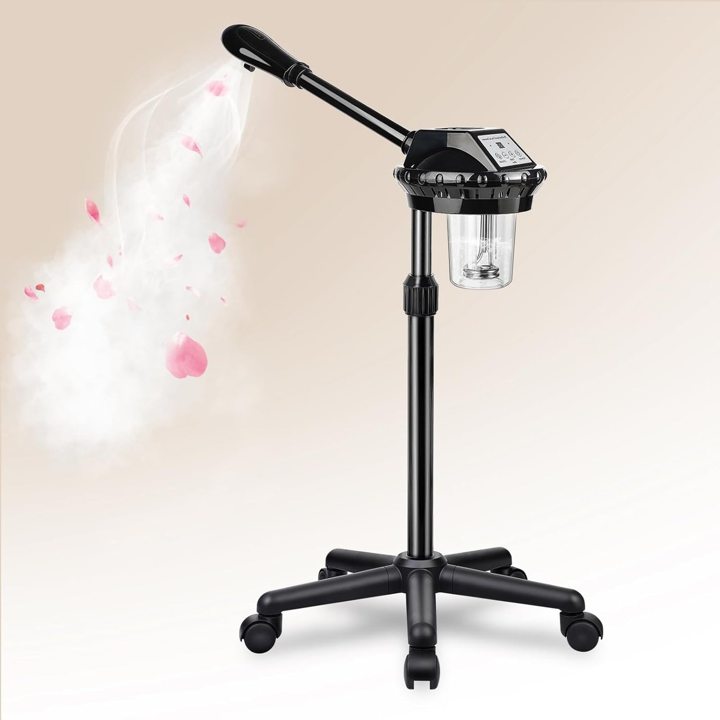 Professional Facial Steamer,vaporizador Facial Adjustable Height and Angle,More Steam, Hot Mist Facial Humidifier Atomizer for Spa Beauty, Home Use