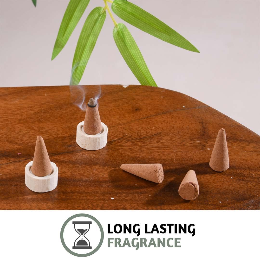 Folkulture Backflow Incense Cones | 20 Pc Incense Cone Scented | 2 Fragrance Cone-Insenses - Christmas Cookie & Balsam Cedar | Natural, Non Toxic | Christmas Inscents-Cones | Relaxing, Meditation