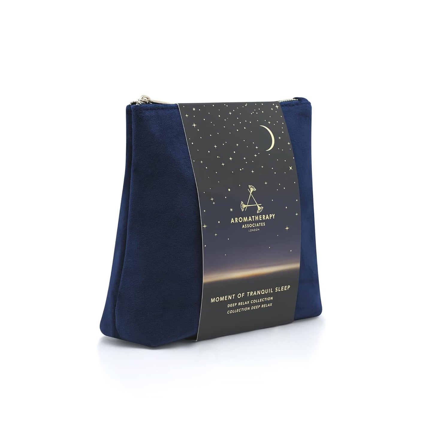 Aromatherapy Associates Moment of Tranquil Sleep. Luxurious Gift Set Includes Deep Relax Bath & Shower Oil, Sleep Mist, Candle Votive, Eye Mask and Lush Velvet Bag (1 Count)