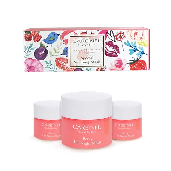 Lip Sleeping Mask 5g (Berry2+Lime1) (3Set) - Lip gloss Cream - Overnight Treatments Lip Balm