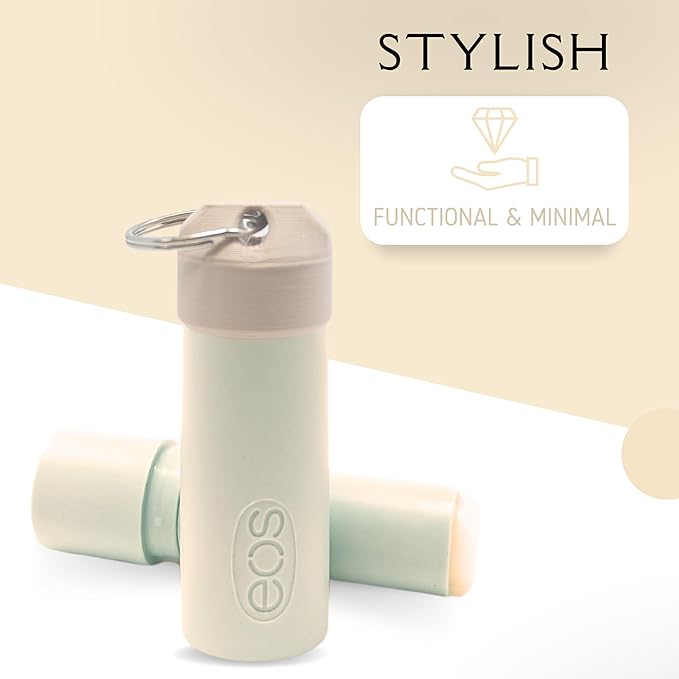 Keychain Holder EOS Lip Balm Stick (Keychain Only) - Travel Size Lip Balm Chapstick - Healing Stick - Made in USA