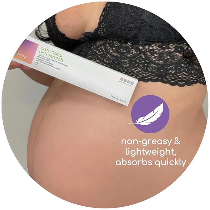 ARDO Anti-Stretch Mark Cream, Swiss Formula. Helps Prevent & Reduce Stretch Marks During Pregnancy & After Birth, Cruelty-Free, Vegan & Fragrance Free, Made in Europe, (100ml/3.4 fl.oz)