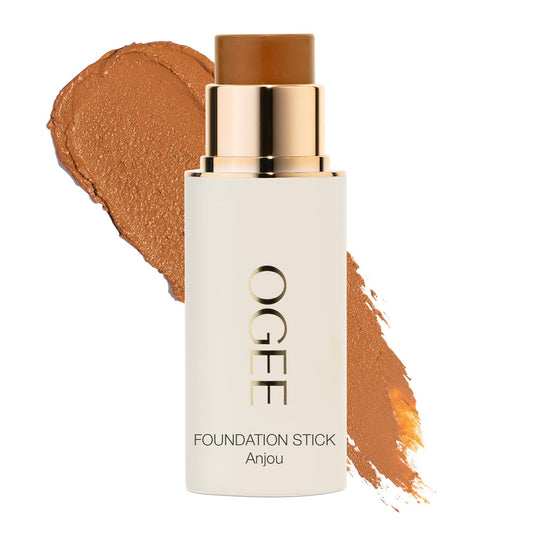 Ogee Sculpted Complexion Foundation Stick (Anjou 11.5N - Deep Beige, Golden Undertones) Full Coverage Foundation Makeup - Instantly Balance & Even Complexion - 70% Organic Ingredients