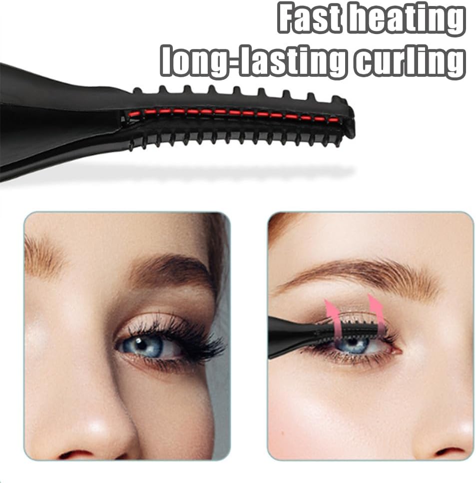 Peshoriadm Eyelash Curler, Electric Eyelash Curler Heated, 2025 New Heated Eyelash Curler with USB Charging, 3 Heat Modes and Smart Temperature Control, Natural Curling 24h Long-Lasting Curl (White)