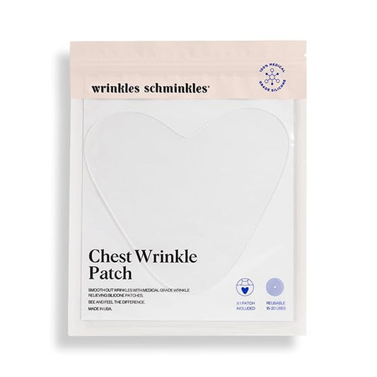 Wrinkles Schminkles Chest Wrinkle Patch - Reusable Silicone Smoothing Pads for Cleavage & Body, Reduce Wrinkles & Stretch Marks, Sensitive Formulated, Secret to Radiant Skin (1 Pack)