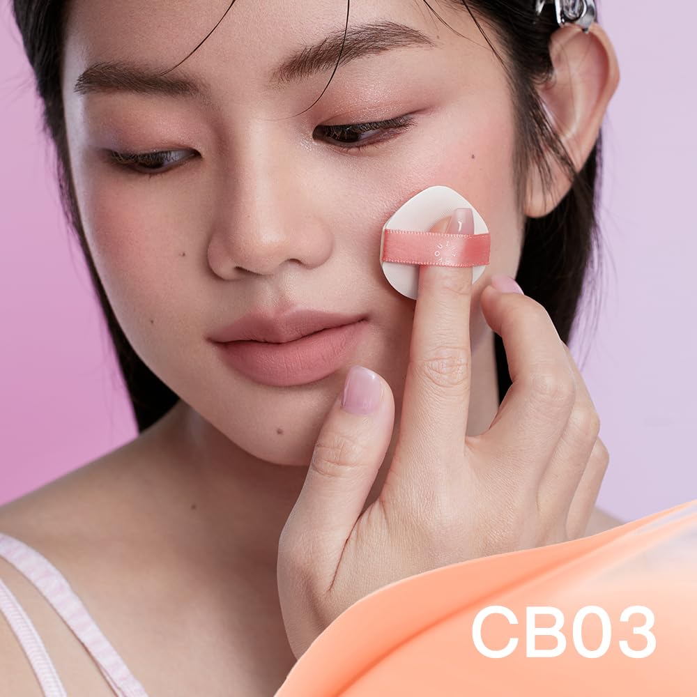 INTO YOU Cream Blush Air Cushion for Cheeks Eyes, Moisturizing, Lightweight, Dewy Finish Face Makeup, Long Wearing, Buildable, Blendable, Pigmented Liquid Blush, for All Skin Tones, Cheeky Melon