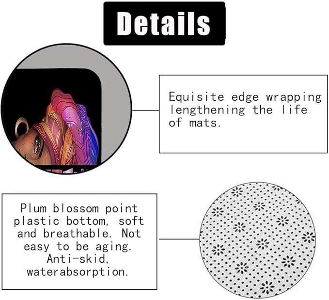 4PCS African American Shower Curtain Set, Black Shower Curtain, Black Girl Magic Afro Girl Black Pride Melanin Queen Black Women Bathroom Decor, Non-slip Bath Mat Inspirational Gifts for Women