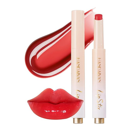 Lip Balm Click Slick, Honey Melting Lip Glow Oil, Moisturizing and Long-lasting Lip Plumper, Non Sticky Lipstick with Coconut Oil (05 Strawberry)