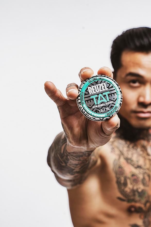 REUZEL BRIGHT Tattoo Care Gift Set, BUFF Exfoliator and Hydrabalm, Revives Colors, Vegan Formula