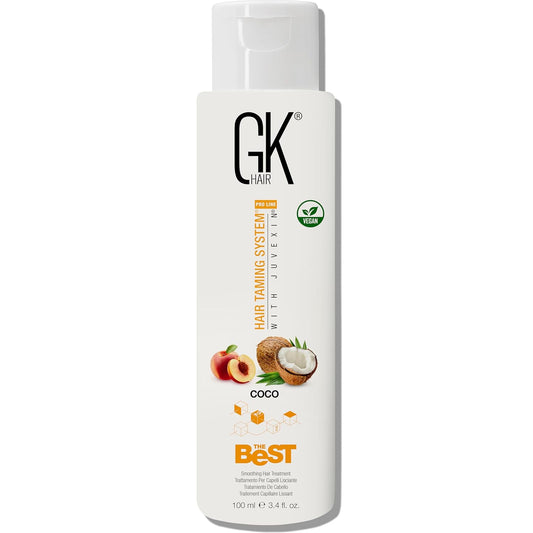 GK HAIR Global Keratin The Best COCO (3.4 Fl Oz/100ml) Smoothing Keratin Hair Treatment - Professional Brazilian Complex Blowout Straightening For Silky Smooth & Frizz Free Hair