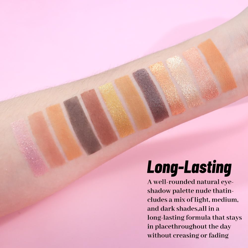 Neutral Eye Shadow Palette,Nude Pink Champagne Naked Cream Eyeshadow Palette,Make Up Pallets for Women Eyeshadow for Eyes Long Lasting Naturing-Looking
