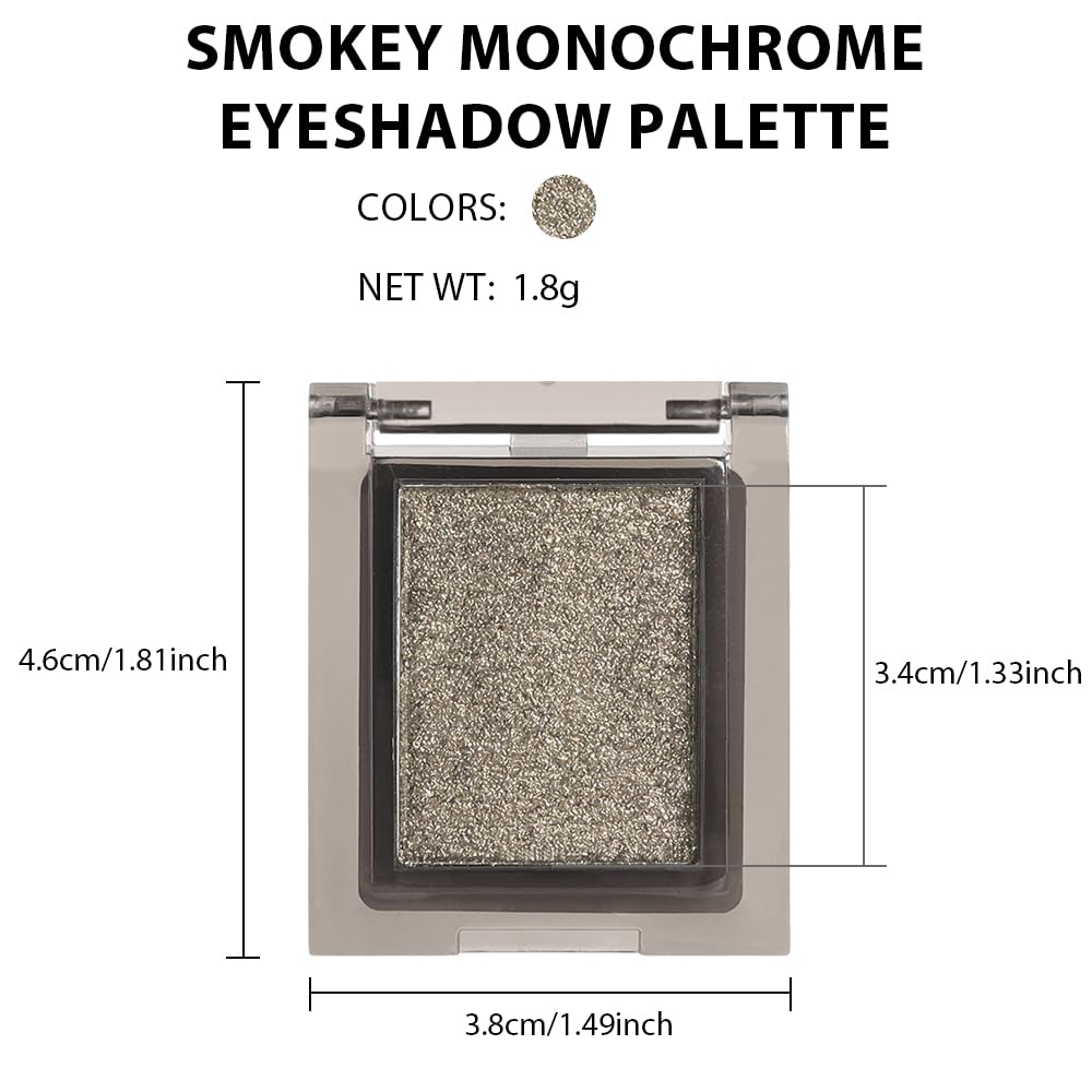 Glitter Shimmer Sparkle Eye Shadow Palette Makeup for Women, Nude Gold Glitter Shimmer Metallic Holographic Iridescent Cream Iridescent Single Monochrome Eyeshadow Makeup,Vegan