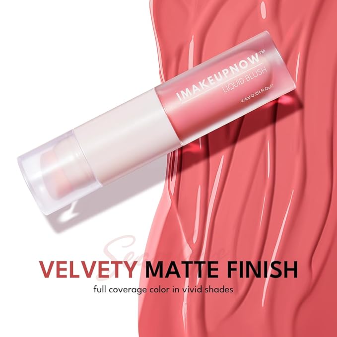 Liquid Cream Blush Stick Makeup for Cheeks | Build-in Brush - Application & Blending in One #L001 + #L002