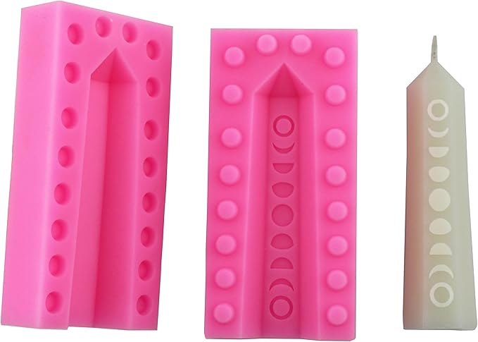 Large Moon Phases Pillar 3D Silicone Mold, Candle Mould, Lunar, Tree, triune, Triple Moon, Pagan, Wicca, Life Circle, Rituals, Witchcraft