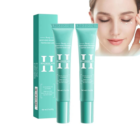 2 PCS Hyaluronic Acid Repair Eye Cream for Dark Circles,Bags Under and Puffiness,Eye Wrinkle Firming Cream Moisturise Repairing Thghten Eye Skin Care