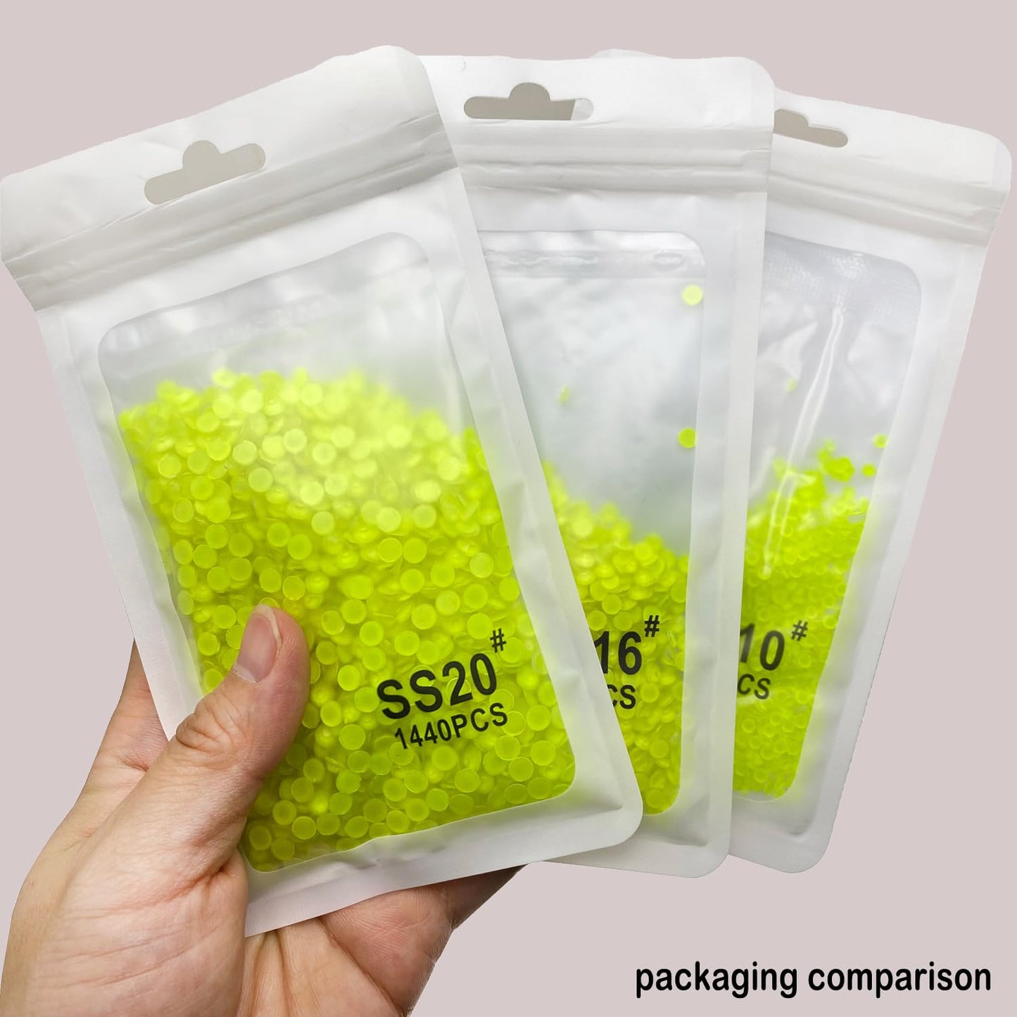 Flatback Glass Rhinestones,Bedazzler Gems 1440pcs Non Hotfix Crystal Rhinestones for Nail Charms Crafts Clothes Tumblers,Citrine Neon,SS10