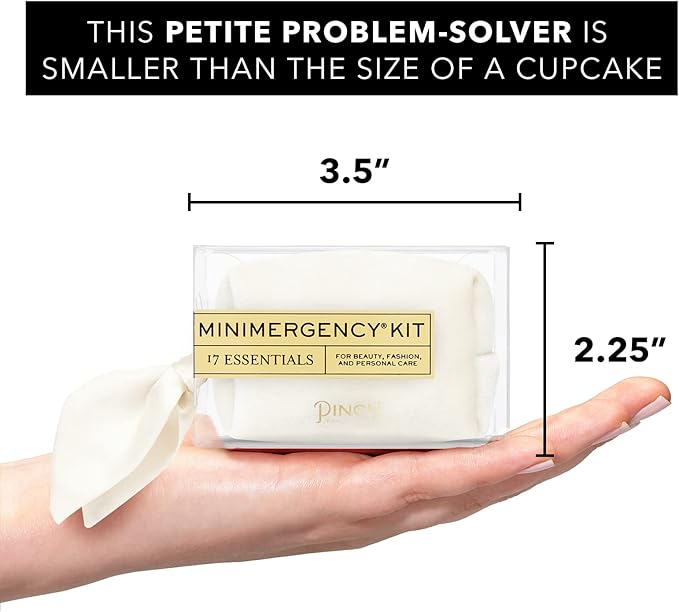 Pinch Provisions Velvet Minimergency Kit, for Her, Includes 17 Must-Have Emergency Essential Items, Compact, Multi-Functional Pouch, Gift for Parties and Birthdays