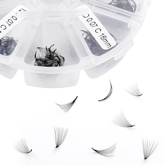 Pre-made Fans Eyelash Extension 500+6D Loose Volume Fans C Curl Premade Volume Fans 9-16mm