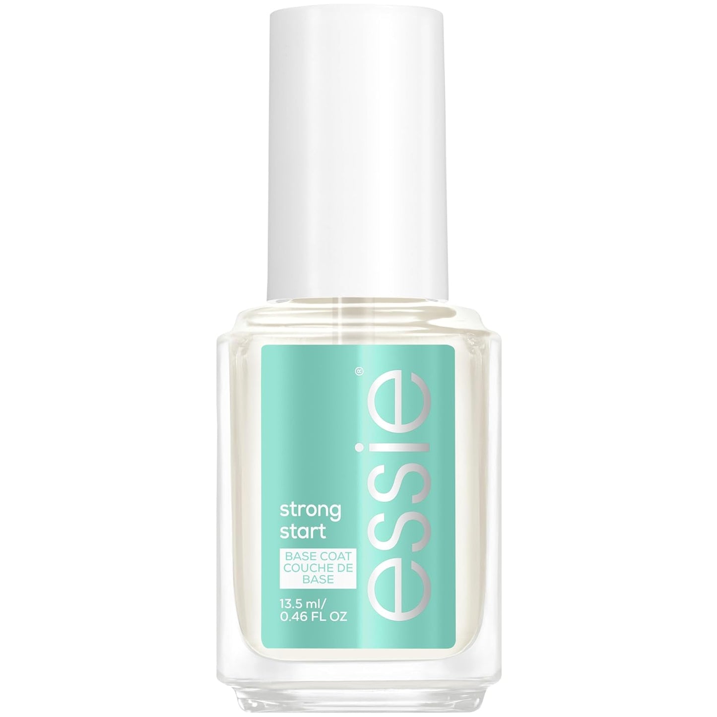essie Nail Care, 8-Free Vegan, Strong Start Base Coat, strengthening nail polish, 0.46 fl oz