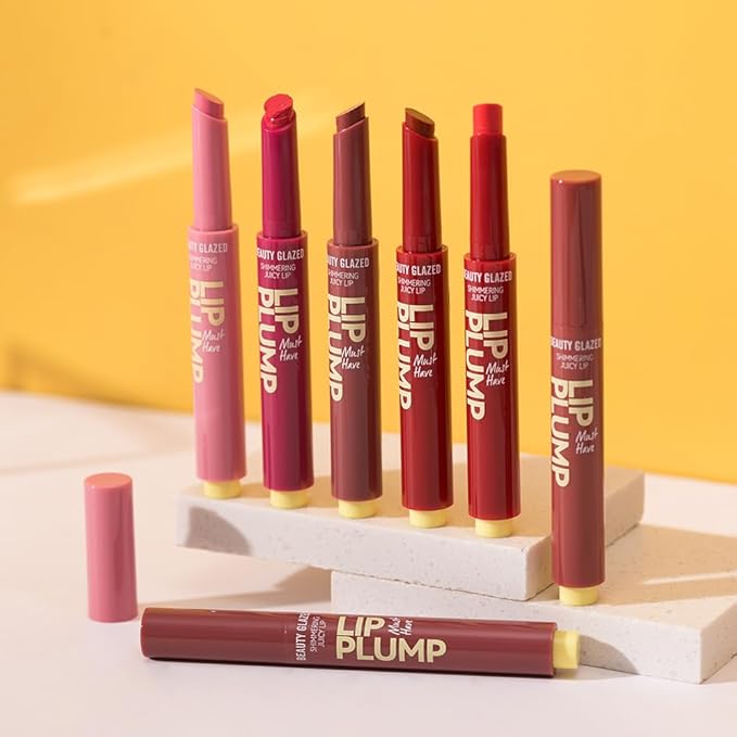 MAEPEOR Hydrating Lip Plumper 12 Colors Moisturizing Shiny Juicy Lip Balm Long Lasting Nourishing Lip Pluming Balm（Color 08)