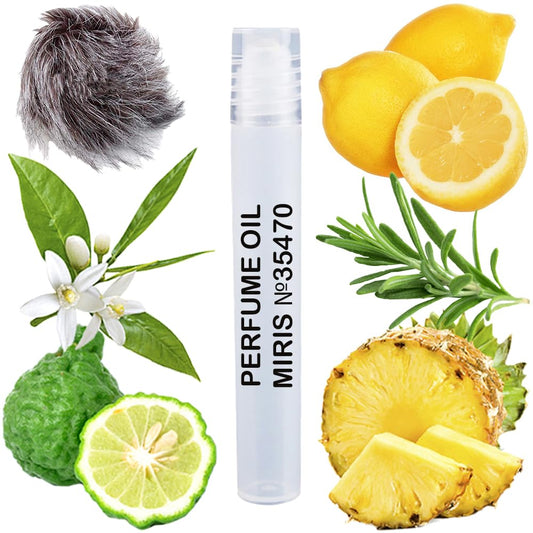 MIRIS Perfume Oil No. 35470, Inspired by Chrome, Long-Lasting Men Roll-On, Rollerball 0.34 Fl Oz / 10 ml