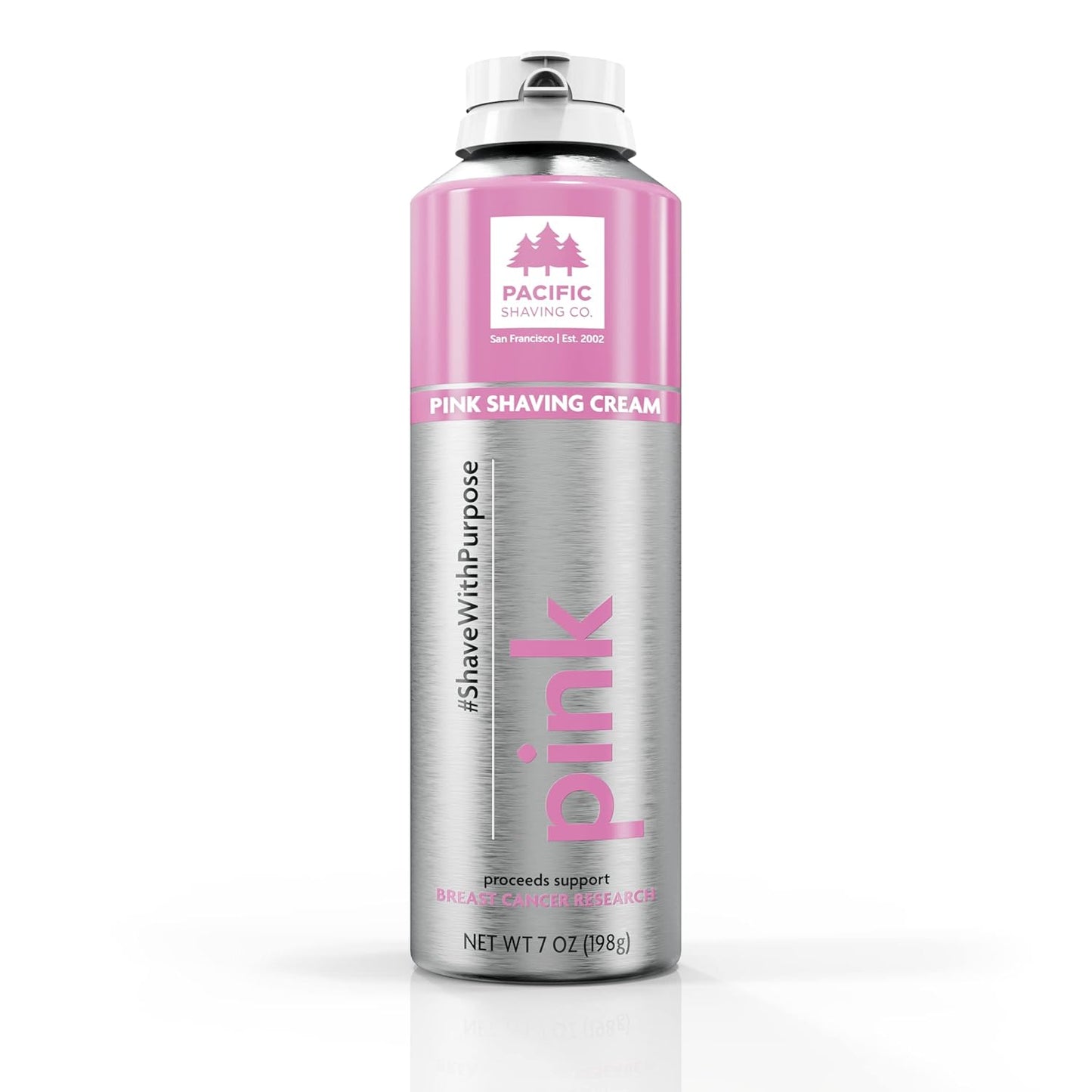 Pacific Shaving Company Pink Shaving Cream - Foaming Colorful Shaving Cream - Hydrating, Redness Reducing + Irritation Free Shave Cream (7 Oz)