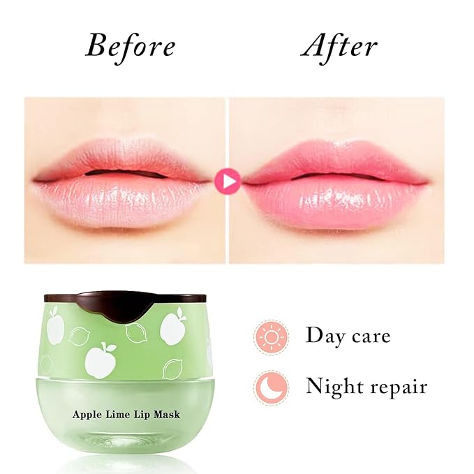 3 PCS Bee Lip Balm Honey Pot, Honey & Strawberry & Apple Lime Lip Balm, Lip Sleeping Mask Hydrating Prevention Dry and Cracked Lip Scrubs Exfoliator Lip Care, Moisturizing Lip Mask Overnight