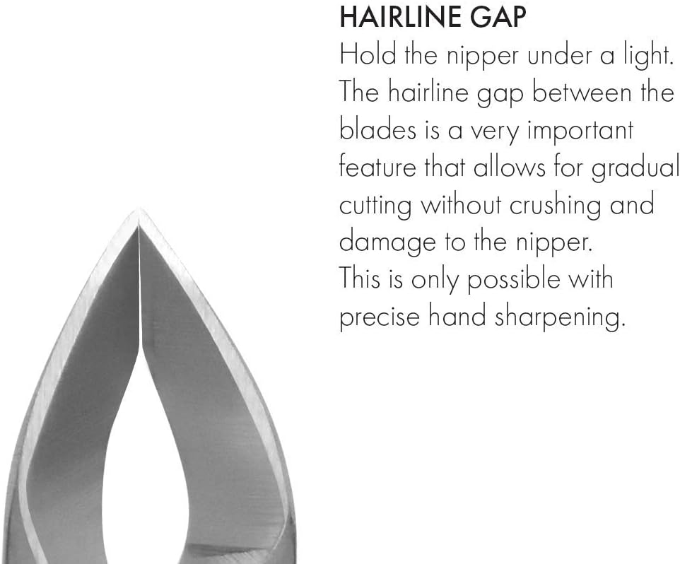 GERMANIKURE Standard Professional Cuticle Trimmer - 1/2 Half Jaw Nipper - Ethically Made in Germany - FINOX Stainless Steel Sharp Cuticle Remover in Leather Case – Manicure Tool, r175, 5mm