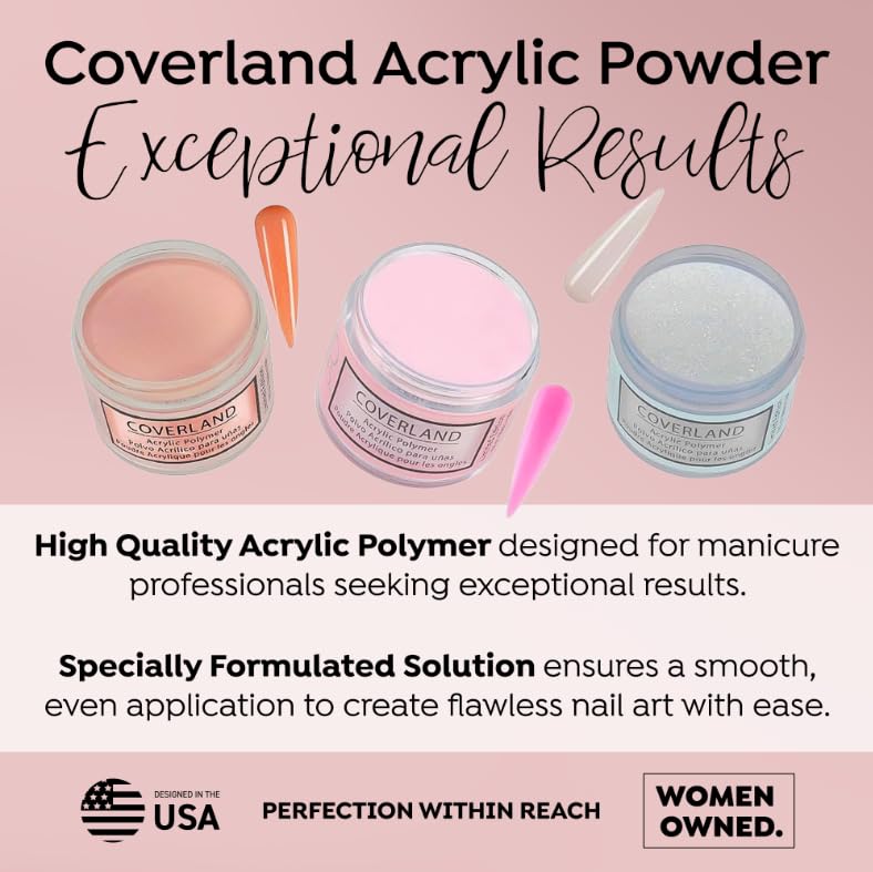 TONES Coverland Acrylic Powder | Perfect White | 3.5Oz | Limited Edition | Professional Nail Enhancement | Strong - Long Lasting Formula | Bubble Free Finish