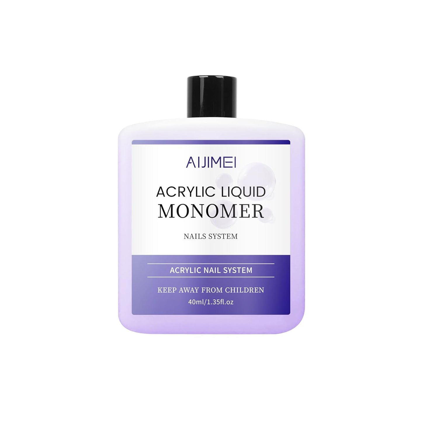 AIJIMEI Acrylic Liquid Monomer for Long Lasting 40ml Acrylic Liquid Professional Nail Art Supplies Suitable for Salon and Home (1pcs)
