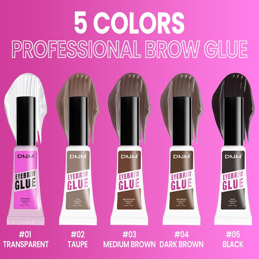 Kaely PROFESSIONAL MAKEUP Brow Glue, Tinted Eyebrow Gel, Eyebrow Mascara Waterproof, gel para cejas a prueba de agua, Eye Brow Fast Sculpt, Vegan & Cruelty-Free, 1Pcs-05 Black