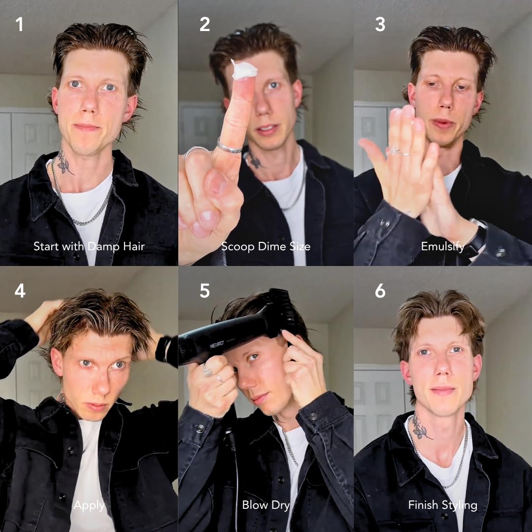 BluMaan Matte Cream Clay - High Hold Matte Finish - Versatile, Easy To Apply, Weightless Control, Nourishing and Cleansing Hair Care Essential with Natural Ingredients - 71 ml/2.5 oz