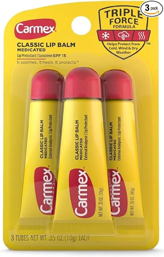 Carmex Classic Lip Balm, 0.35 Ounce (Pack of 3)
