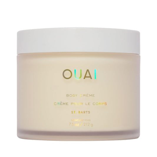 OUAI Body Cream, St. Barts - Hydrating Whipped Body Cream with Cupuaçu Butter, Coconut Oil and Squalane - Softens Skin and Delivers Healthy-Looking Glow - Sulfate-Free Skin Care (7.5 Oz)