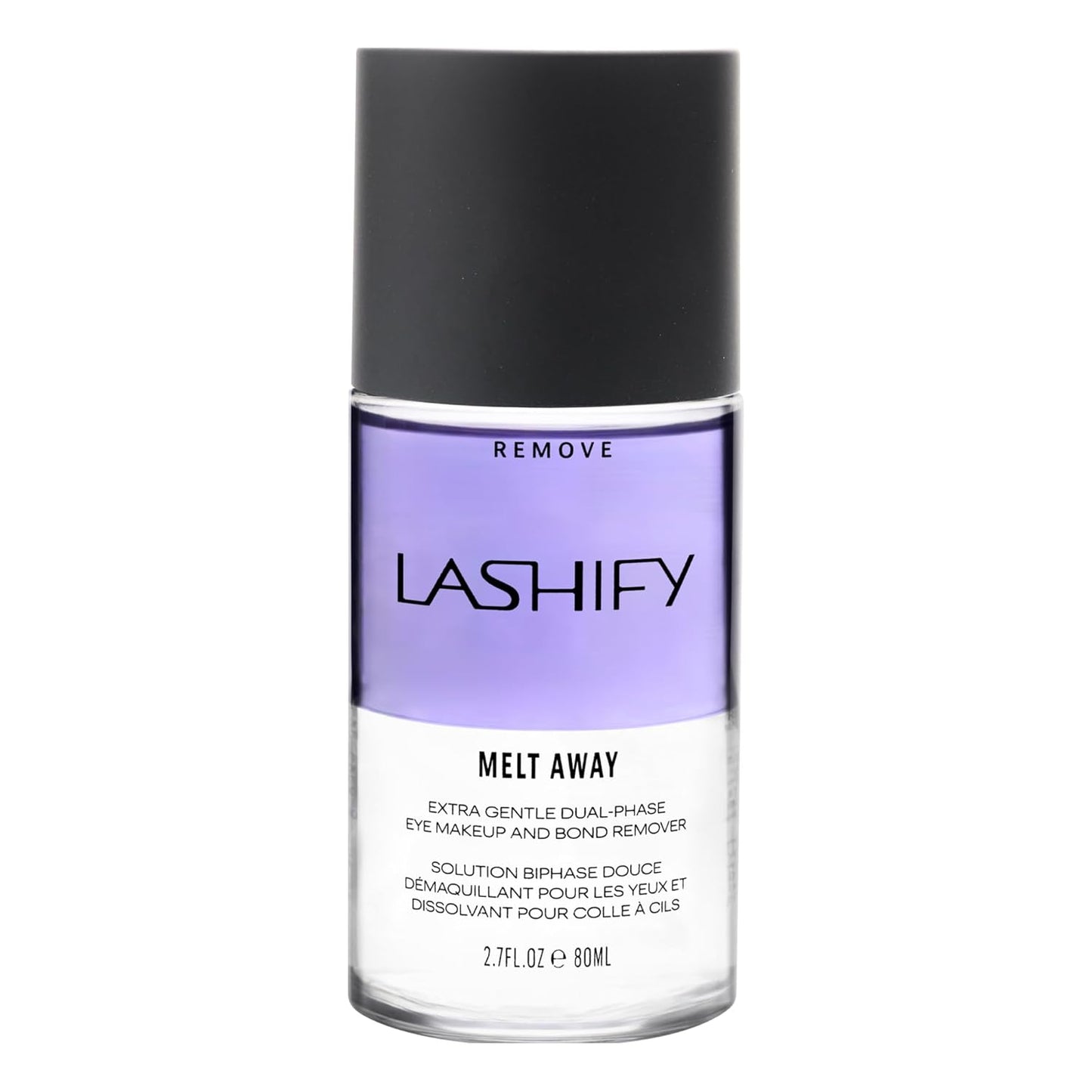 Lashify Melt Away Extra Gentle Dual-Phase Eye Makeup and Bond Remover, 80ml bottle