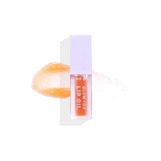 SPF50 Glow & Go Lip Oil: Lip Oil with SPF, Moisturizes and Protects Lips, 4.5ml (Salted Caramel)