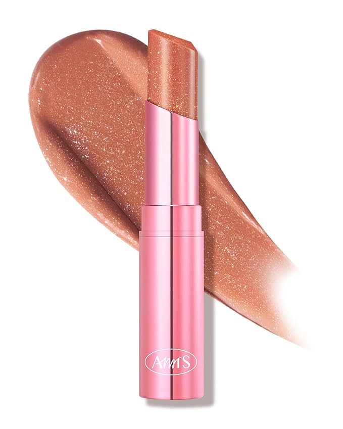 AMTS Tinted Lip Balm - Slip | Hydrating Glitter Lipstick | Pearl Shimmering Daily Lip Makeup for dry, cracked, chapped lips | korean beauty Moisture Lip Tint
