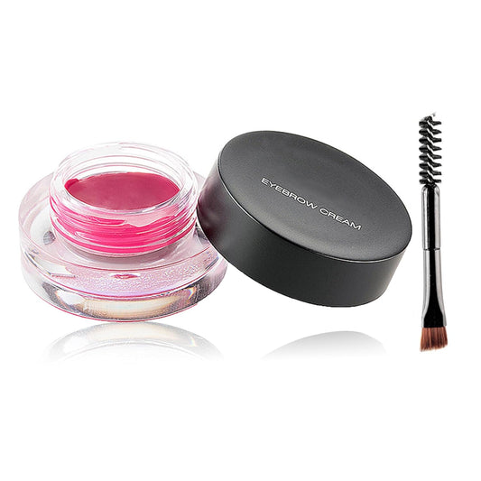 Eyebrow Pomade Cream,Brow Pomade Gel Naturally Long Lasting Waterproof,Delicate and Smooth Eye Brow Makeup Cosmetics with Eyebrow Brush - Magenta