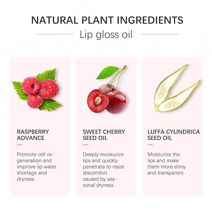 Lip Glow Oil, Care Of Lips Enjoy Lip Spa, Lip Color Oil, Hydrating Lip Balm, Lip Oil Gloss Tinted Hydrating Lip Care, Lip Lines Lip Crystal Jelly Moisturizing (004 Coral)