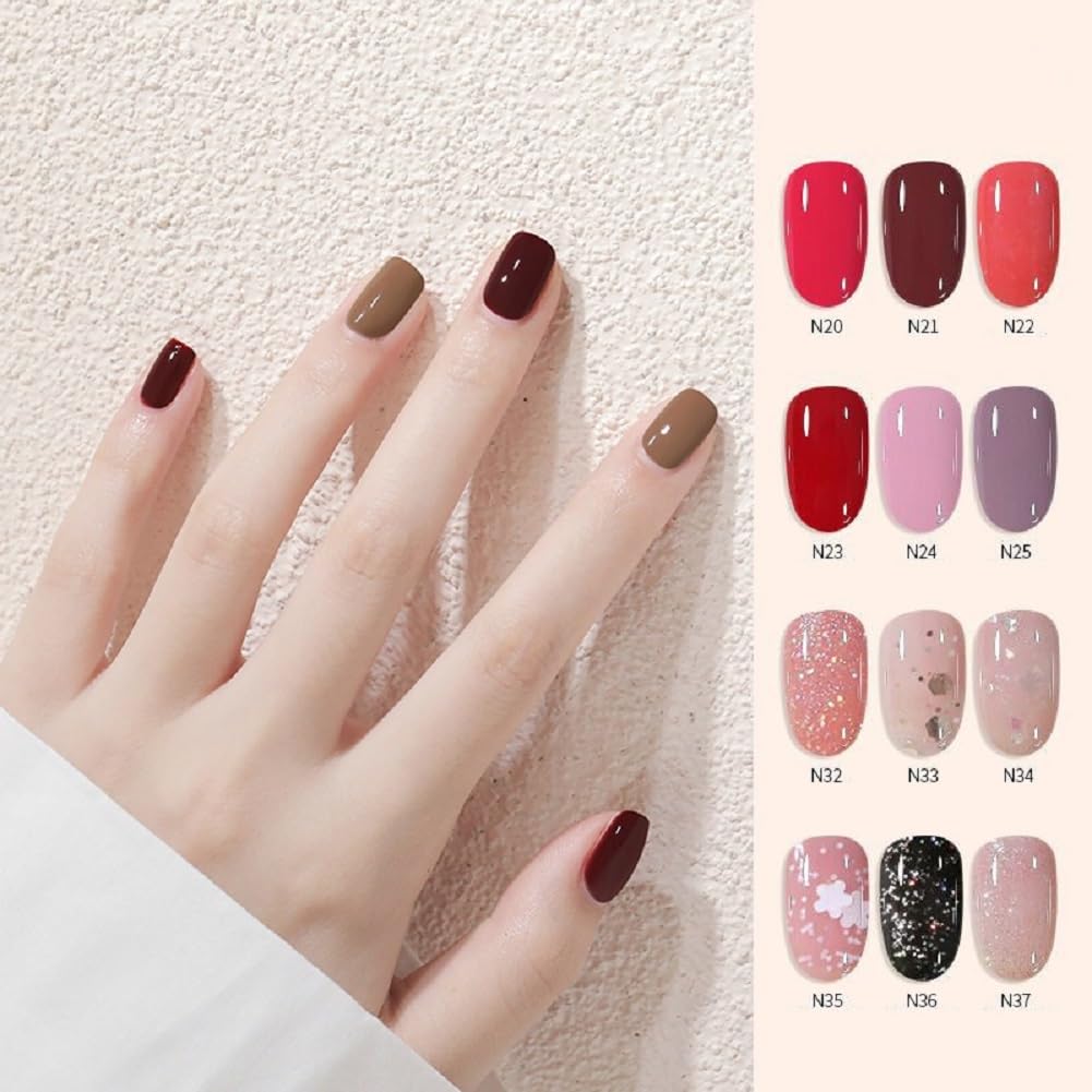 Nail Polish set - Nail Lacquer Quick Dry, Full Size, Vibrant, Colorful, Trendy, Glitter, Glossy, Metallic, Matte Nail Art Nail Shades (N37 flickers fine silver, 52g)