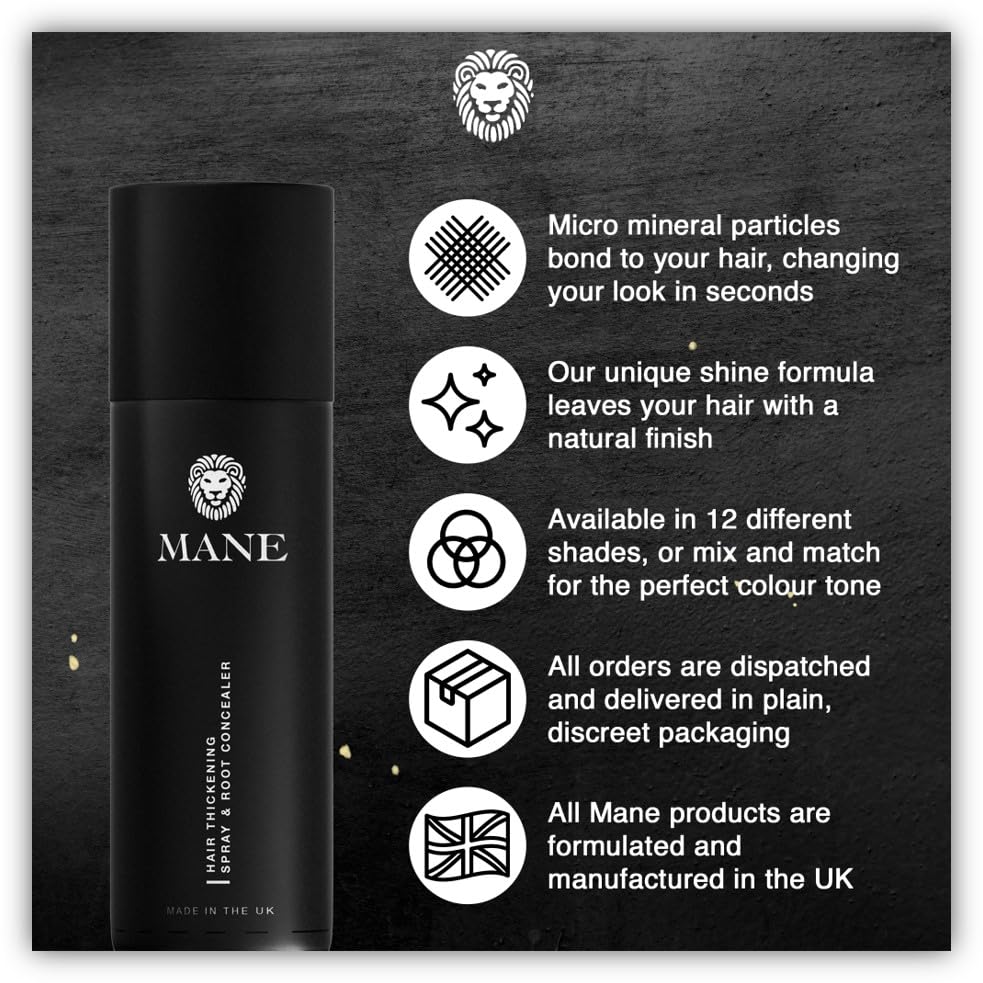 Hair Thickening Fiber Spray by Mane (200 ml, Light Blond)