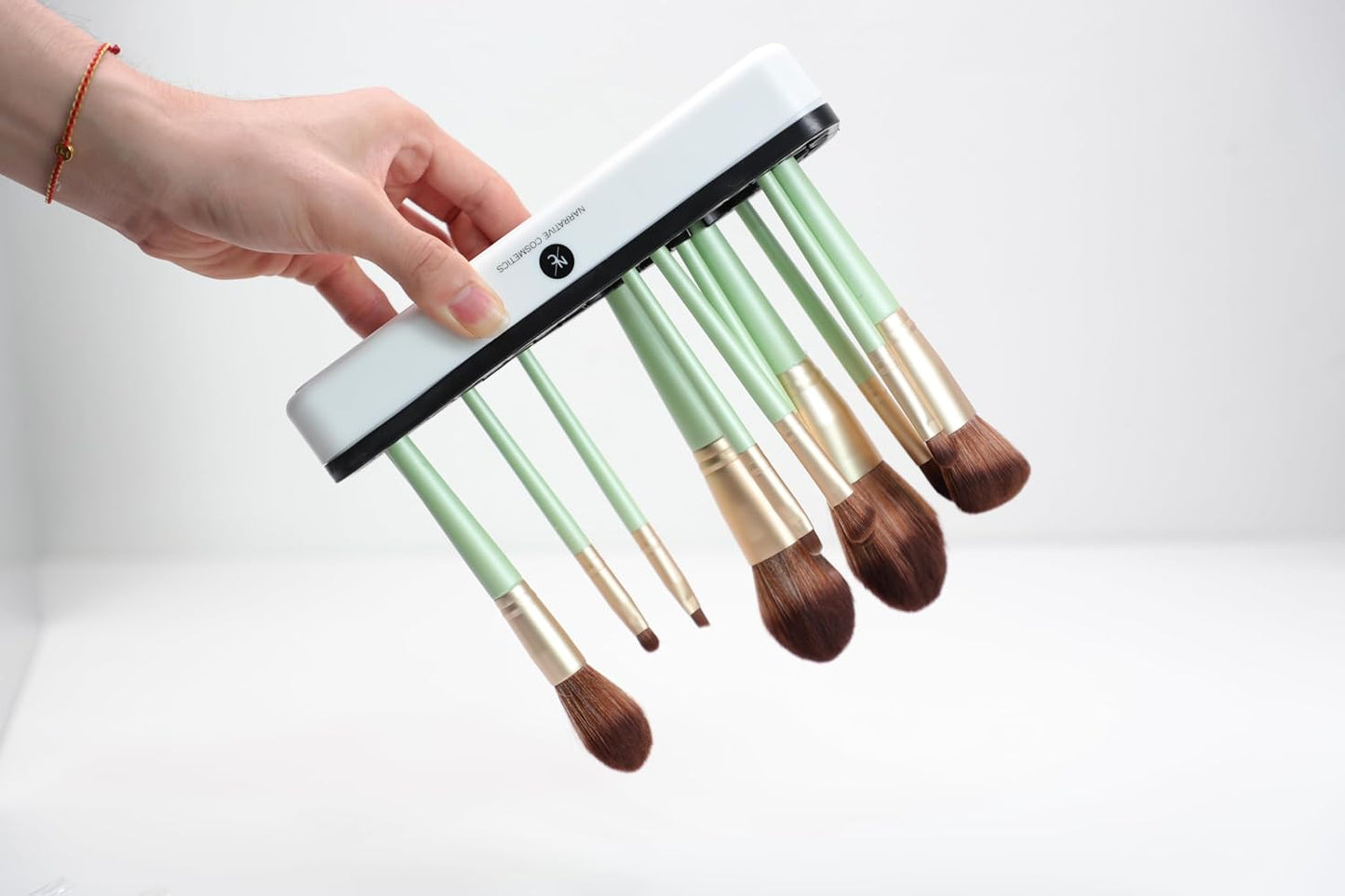 Upright Silicone Brush Holder with Square Corners - Black