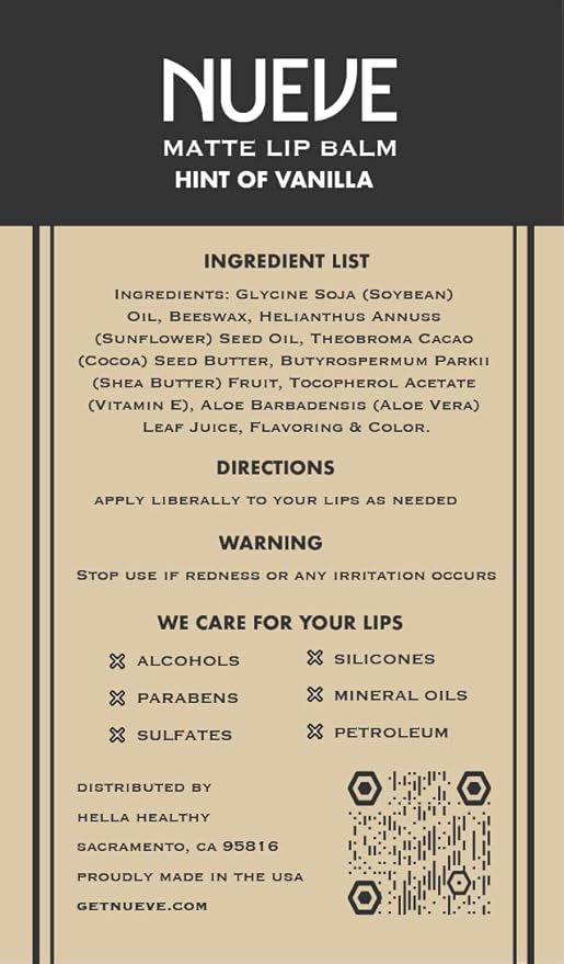 Lip Balm, Long-Lasting, Moisturizing Formula, Nourishing Lip Care, 100% Natural, Hint of Vanilla, Matte Finish (3)