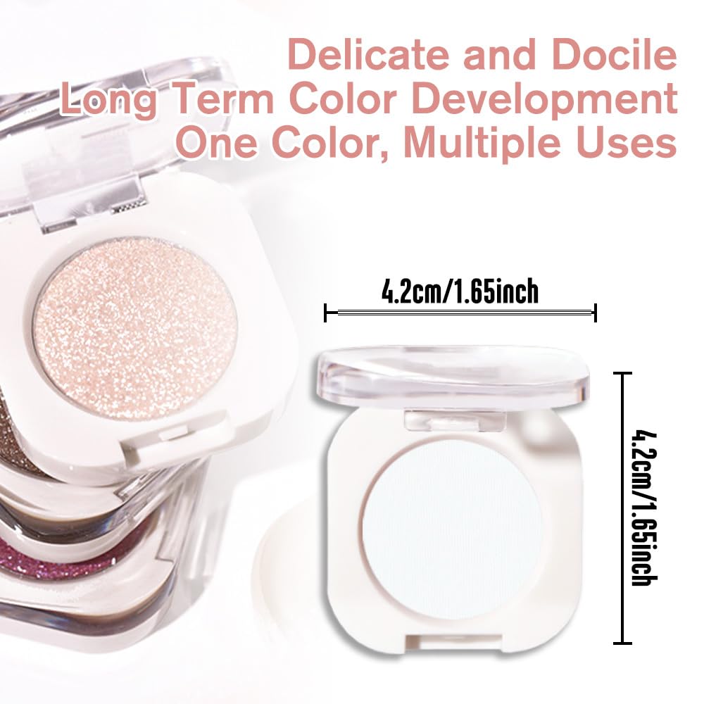 Single Matte Eye Shadow Palette Makeup, White Matte Eyeshadow for Women Halloween Birthday Party Wear, Monochrome Eye Shadow Makeup, Pigmented Waterproof Sombras Para Ojos, 26