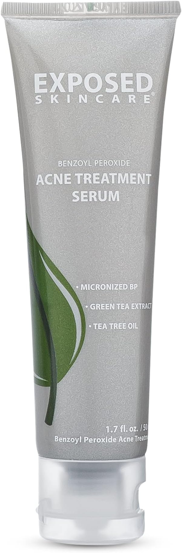Exposed Skin Care Acne Treatment Serum Step 3 – Quickly Reduces Pimple Size and Redness - 12 Hour Spot Treatment - 3.5% Benzoyl Peroxide, Natural Green Tea & Tea Tree Oil